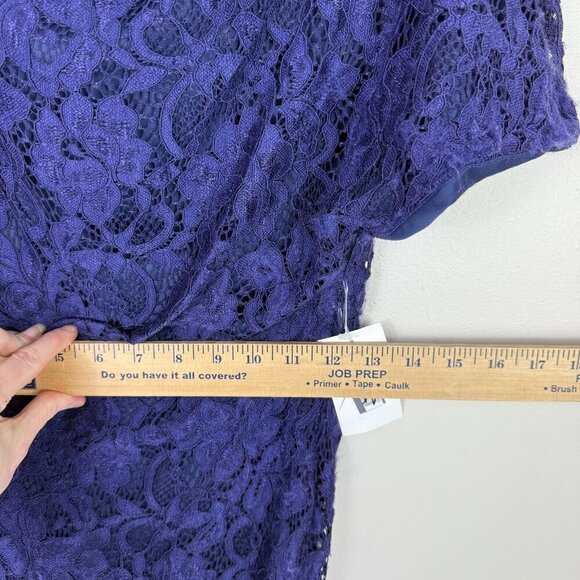 Alexia Admor Dress Small Lace Off Shoulder Cocktail Midi Sheath Party Wedding - Picture 7 of 11